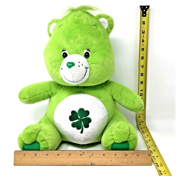 NANCO Care Bears Good Luck Bear 13" Vintage 2004 Green Irish Shamrock Plush - Picture 12 of 12
